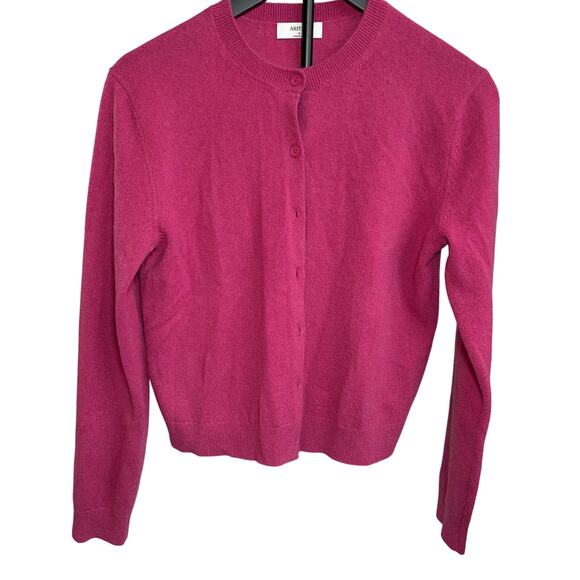 Aritzia women’s pink button cashmere blend cardigan. Size S.   Quiet luxury - Picture 1 of 6